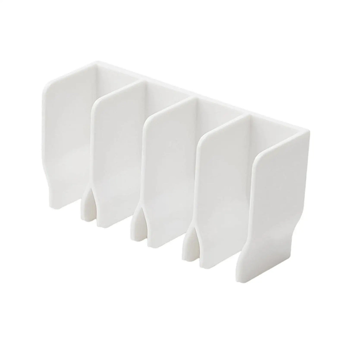 PP Wall Mounted Toothbrush Storage Clip Toothpaste Holder Durable No Drill Adhesive Organizer for Bathroom and Shower Quake White