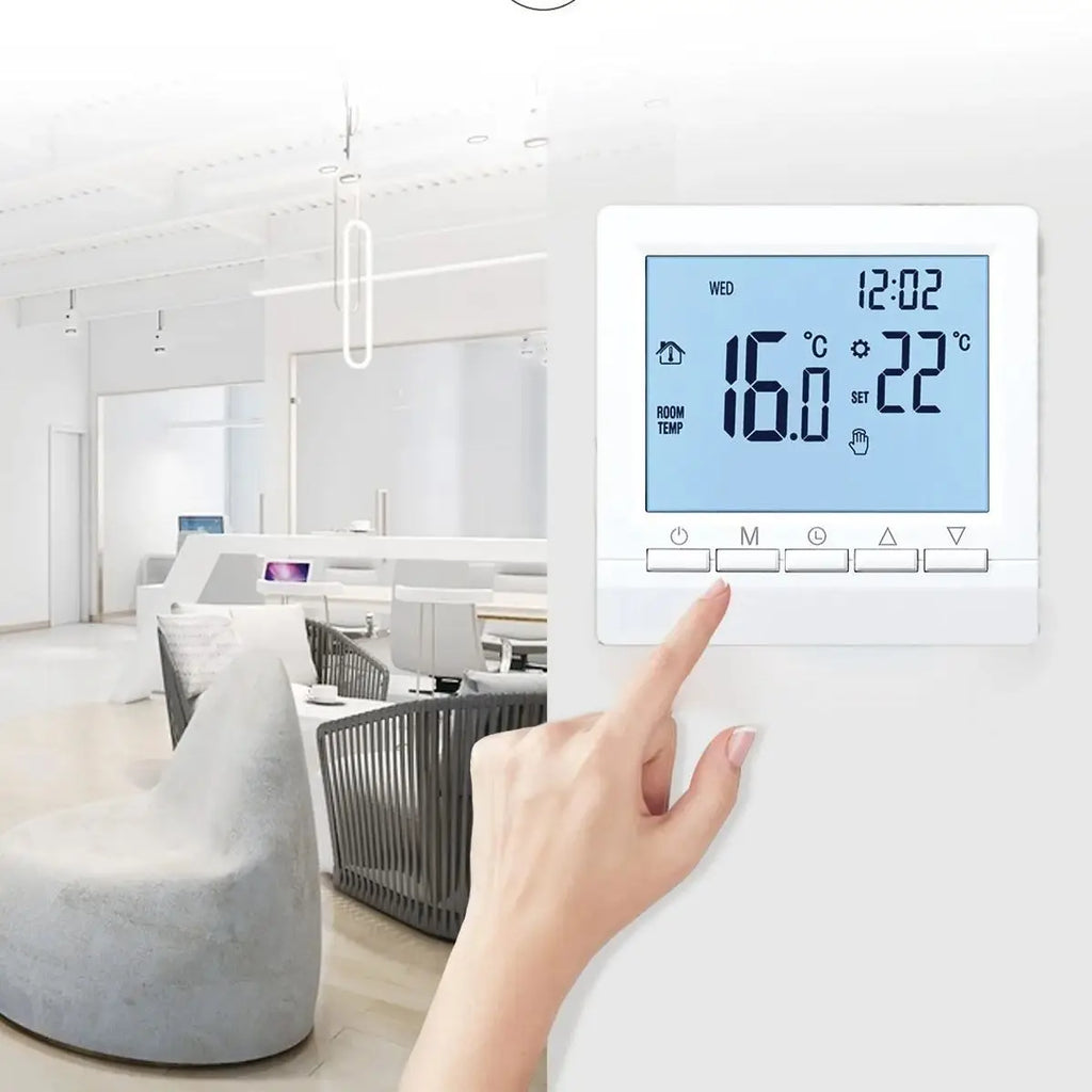 Programmable Temperature Controller Room Thermostat Digital LCD Display Touch Screen Controller Floor Heating Gas Boiler Quake
