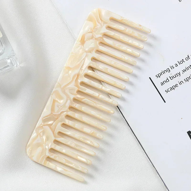 Wide Tooth Acetate Hair Comb – Anti-Static Salon Styling
