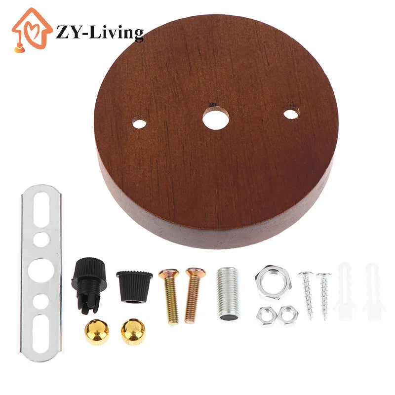 10/12cm Wood Lamp Base Modern Ceiling Plate Wooden Ceiling Holder Pendant Lamp Fitting Chandelier Base DIY Lighting Accessories Quake