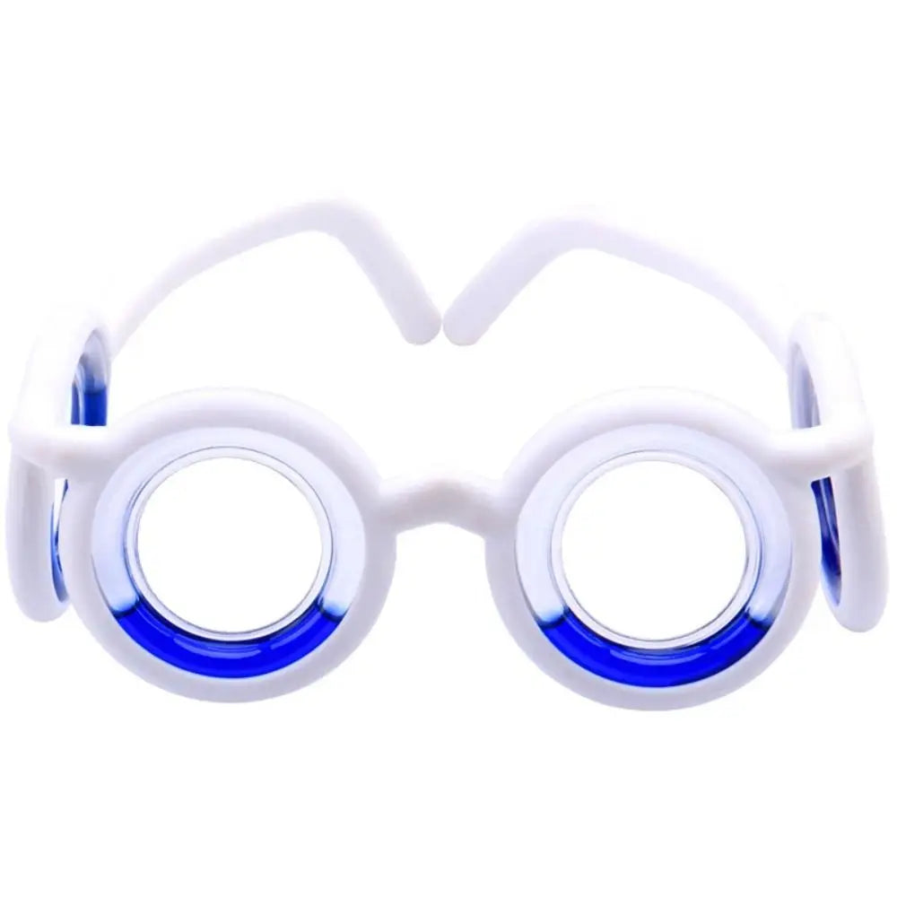 Portable Anti-Motion Sickness Eyeglass Carsickness Airsickness Natural Nausea Relief Glasses No Lens Anti-Nausea Quake white
