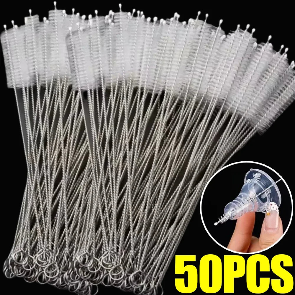 Drinking Straw Cleaning Brush Kit Reusable Tube Pipe Cleaner Nylon Stainless Steel Long Cleaning Brushes for Baby Cup Bottles Quake