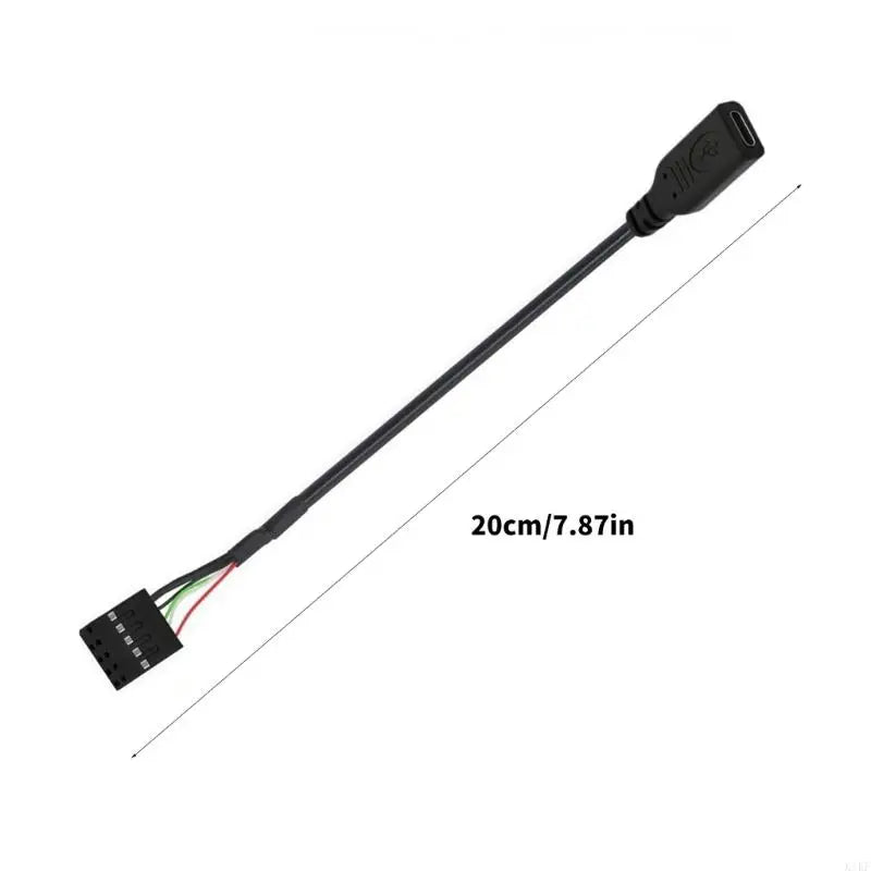 Type C Front Port Header Cable, 20CM Female Port to 9-Pin USB Header for Internal Front Port Conversion Wire K1KF Quake