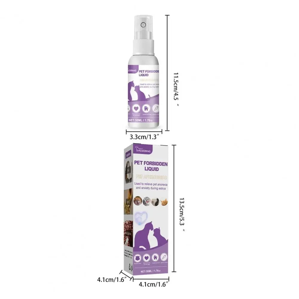 Great Pet Prohibition Spray Prevent Howling Improve Appetite Lightweight Cat Calming Pheromone Travel Spray Quake