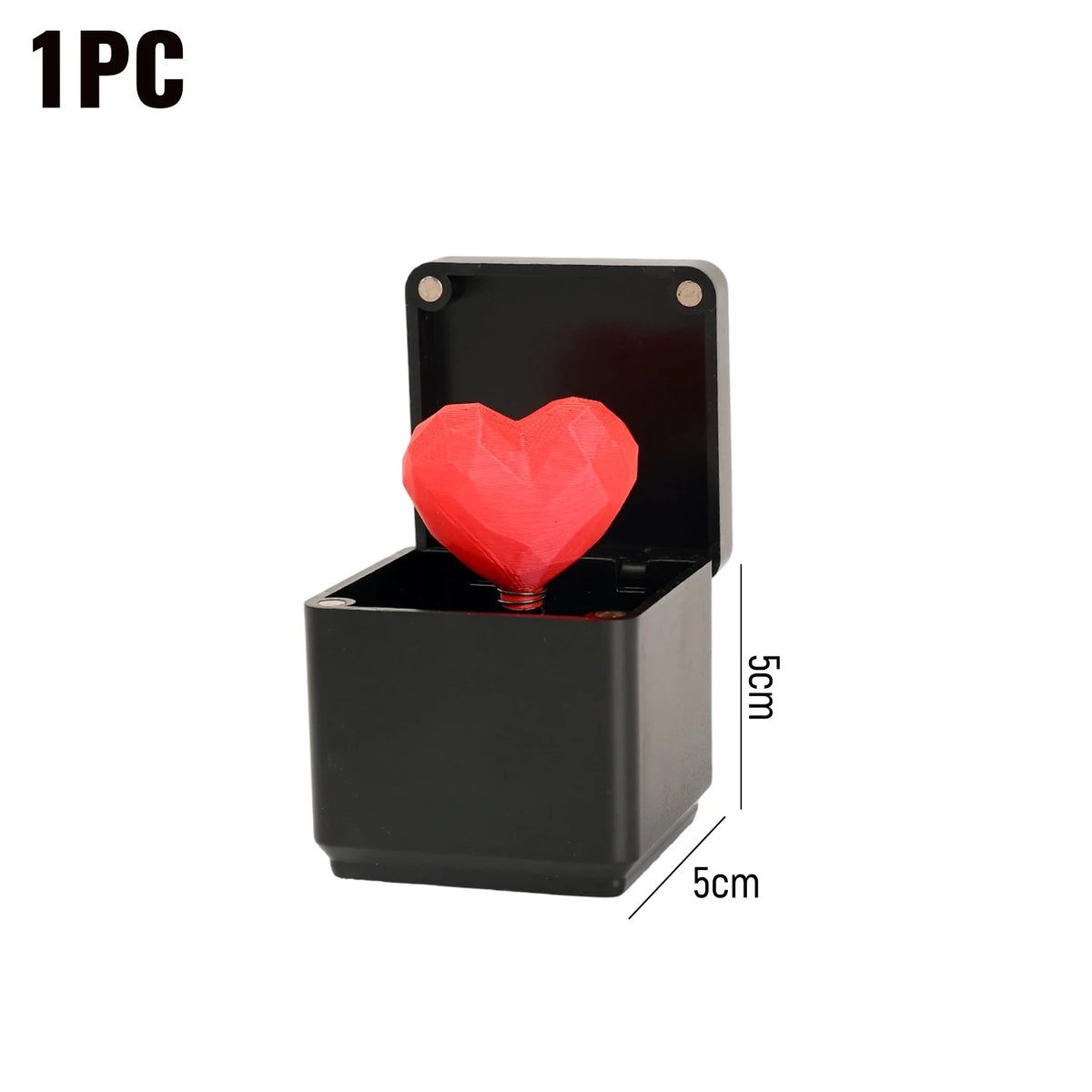 2/1PC Love Rose Pop Up Interesting Gift Box Valentine's Day Romantic Magnetic Gift Box Funny Creative Craft for Guest Home Decor Quake 1PC-Heart