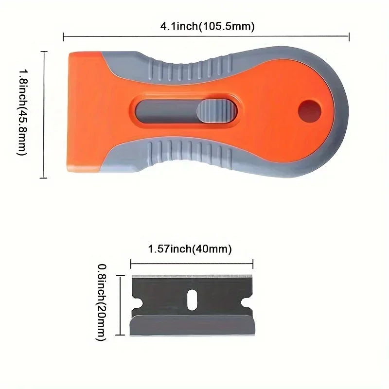 Professional Label Remover Scraper–10/20 blades with telescopic handle. Ideal for removing stickers from any surface efficiently Quake