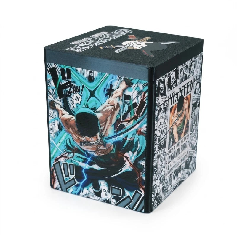 New One Piece Zoro 3D Printed Card Storage Box Large Capacity Deck Holder Desktop Decor Organizer Anime Exquisite Gift for Fans Quake