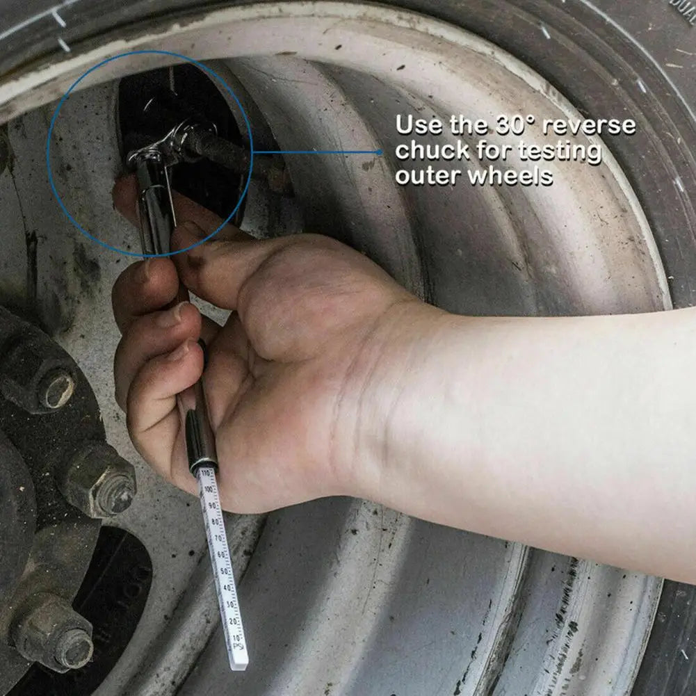 Motorcycle Tire Pressure Detector Convenient High Accuracy Metal 10-120PSI Tire Air Pressure Gauge for Car Quake