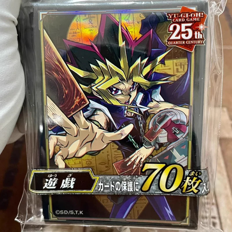 70pcs Official Yu-Gi-Oh! 25th Anniversary Duelist Card Sleeves 63x90mm Yugi Kaiba Collection Protective Covers Kids Anime Gift Quake