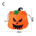 Halloween Pumpkin Ghost Face Tote Bags Children's Candy Gift Bag Large Drawstring Bag Storage Pouch Halloween Party Decoration Quake C 3PCS