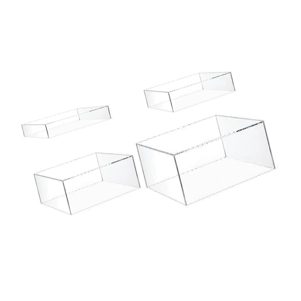 4 Pieces Acrylic Display Stand Server Dessert Holder Cake Display Riser for Perfume Pastry Birthdays Baby Showers Lipstick Quake
