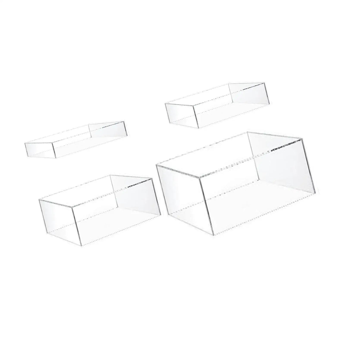 4 Pieces Acrylic Display Stand Server Dessert Holder Cake Display Riser for Perfume Pastry Birthdays Baby Showers Lipstick Quake