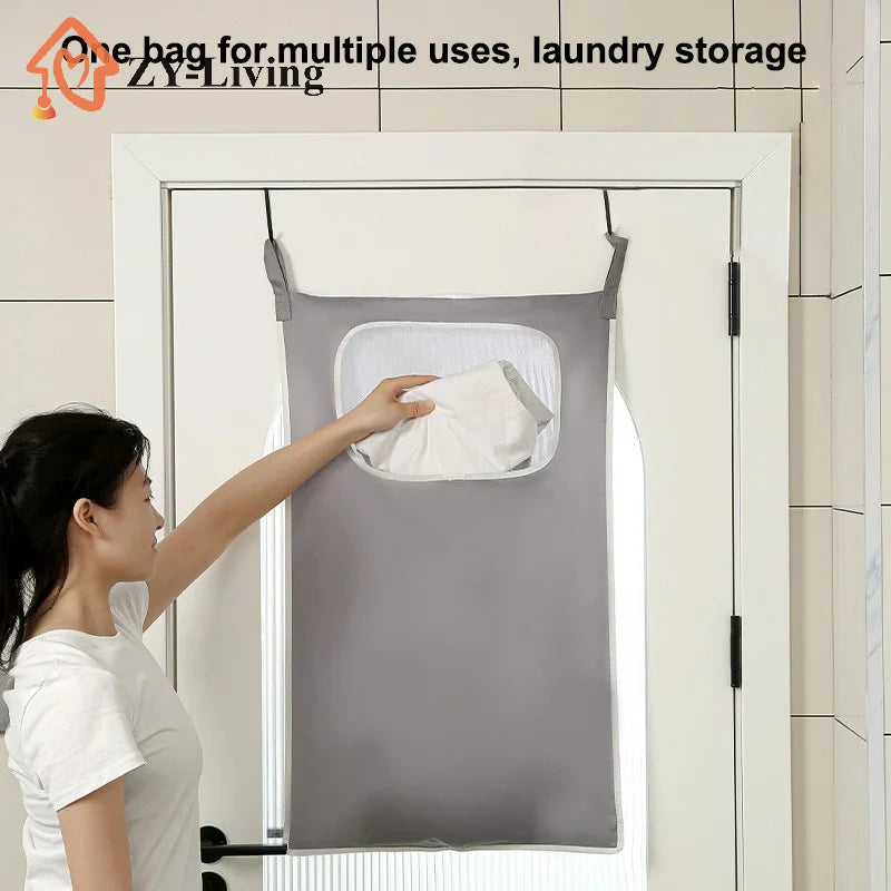 Door Hanging Laundry Basket Wall Mounted Dirty Clothes Storage Box Household Sundries Storage Bag Storage Bag Quake