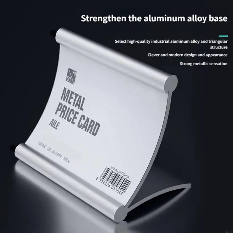 Professional Aluminum Alloy Name Card Holders Desktop Card Display Nameplate Stand Perfect For Meetings And Promotions K1KF Quake
