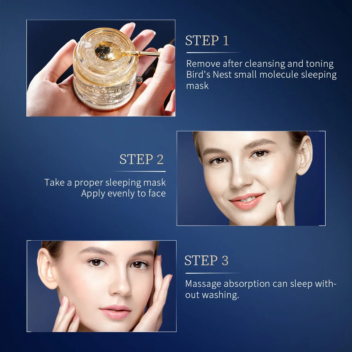Skin Care Moisturizing Sleeping Mask 75g, moisturizes, brightens, tightens, and nourishes facial skin, deeply cleanses Quake