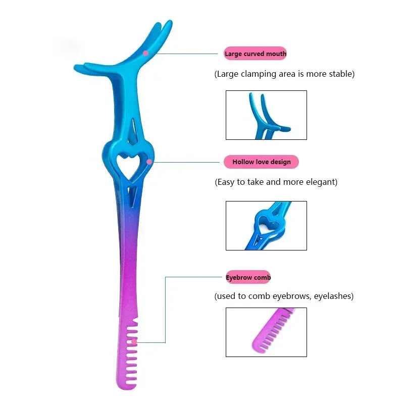 Professional False Eyelash Applicator Tool – Precision Stainless Steel Tweezers for Easy Application & Removal of Fake Lashes Quake