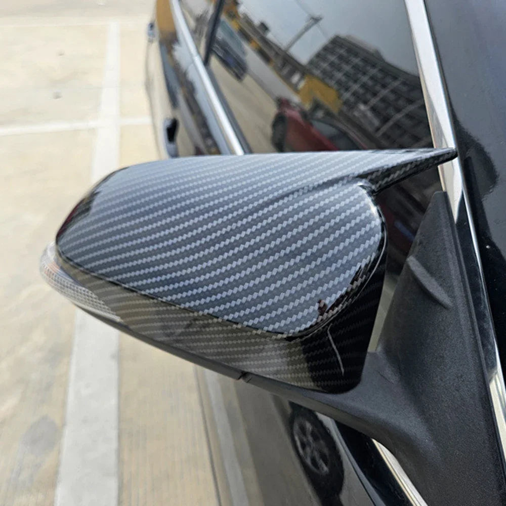 For Toyota Camry Corolla Avensis Auris Car Sticker Rearview Side Mirror Cover Wing Cap Exterior Door Rear View Case Trim Carbon Quake