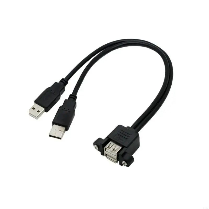 Double Female USB Extension Cable with Ears Screw Lock Panel Mount USB Cable for Cleaner Cable Routing, Desktop K1KF Quake 1 CN