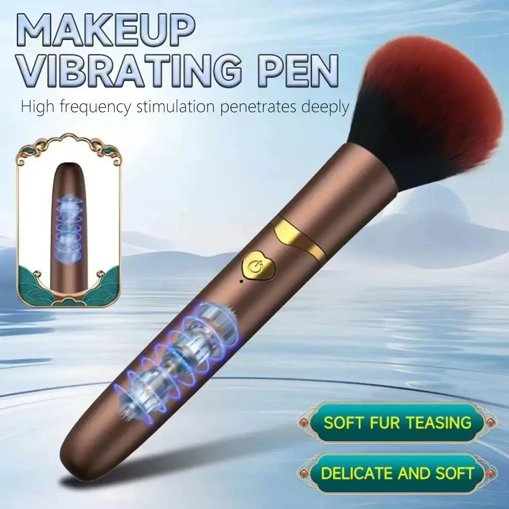 Electric Makeup Brush, USB Rechargeable Cosmetic Brush 10 Gear Vibration Makeup Brush For Liquid Powder Blusher Concealer Quake