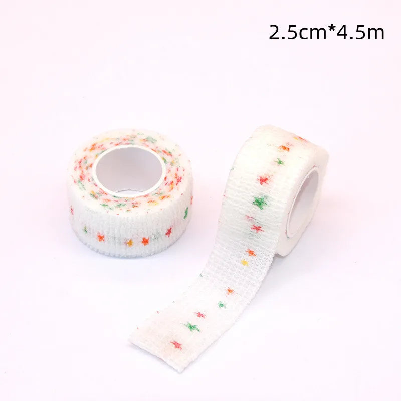 1 Pc Self Adhesive Elastic Bandage Protection Finger for Writing First Aid Kit Colorful Tape New Tattoo Accessories 2.5cm X 4.5m Quake NO.9