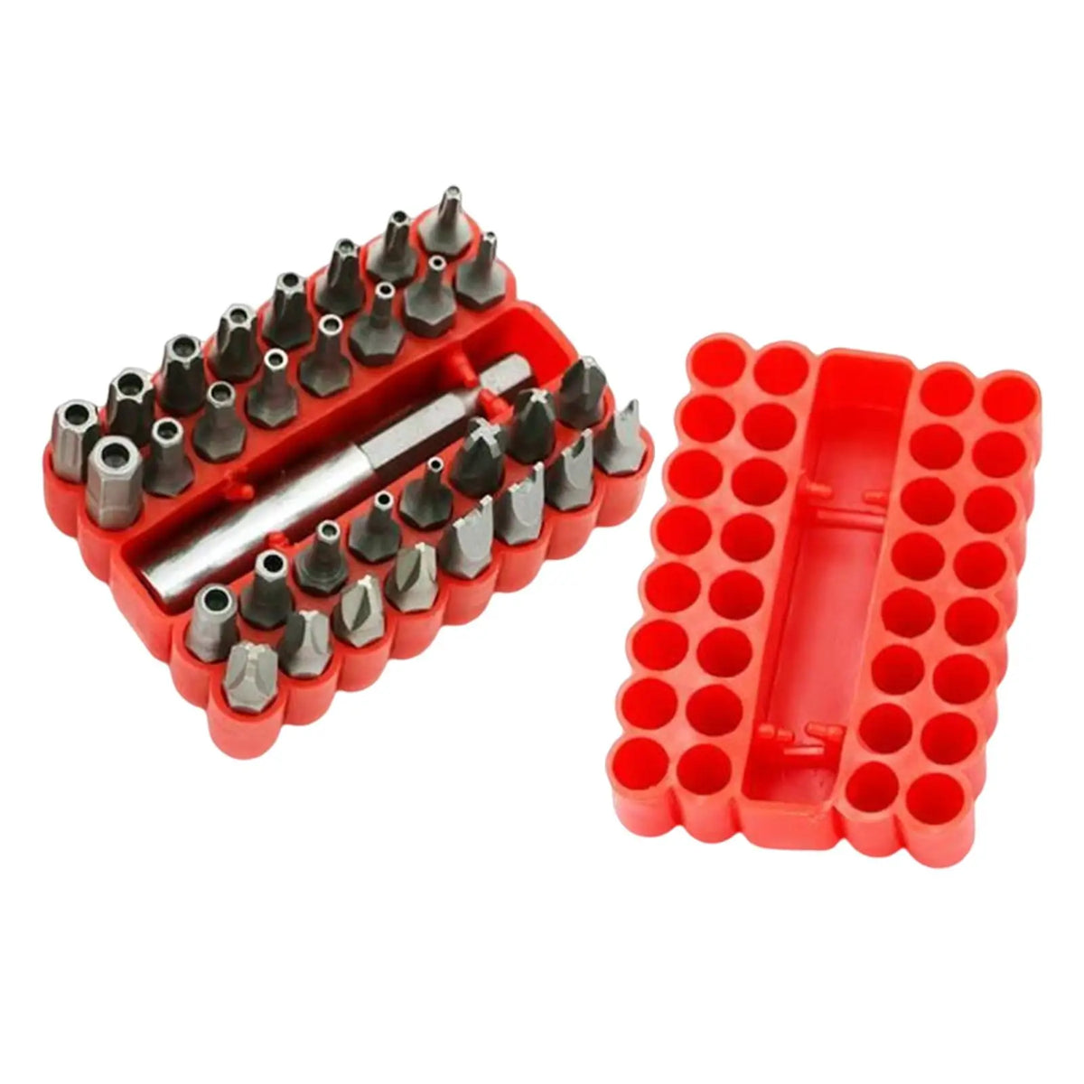 33Pcs Security Bit Steel with Extension Bit Holder, Tri Wings Torq Screwdriver Quake