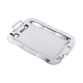 Stainless Steel Serving Tray Dish Food Storage Elegant Dessert Table Tray Serving Platter for Tea Party Bathroom Home Kitchen Quake Default Title