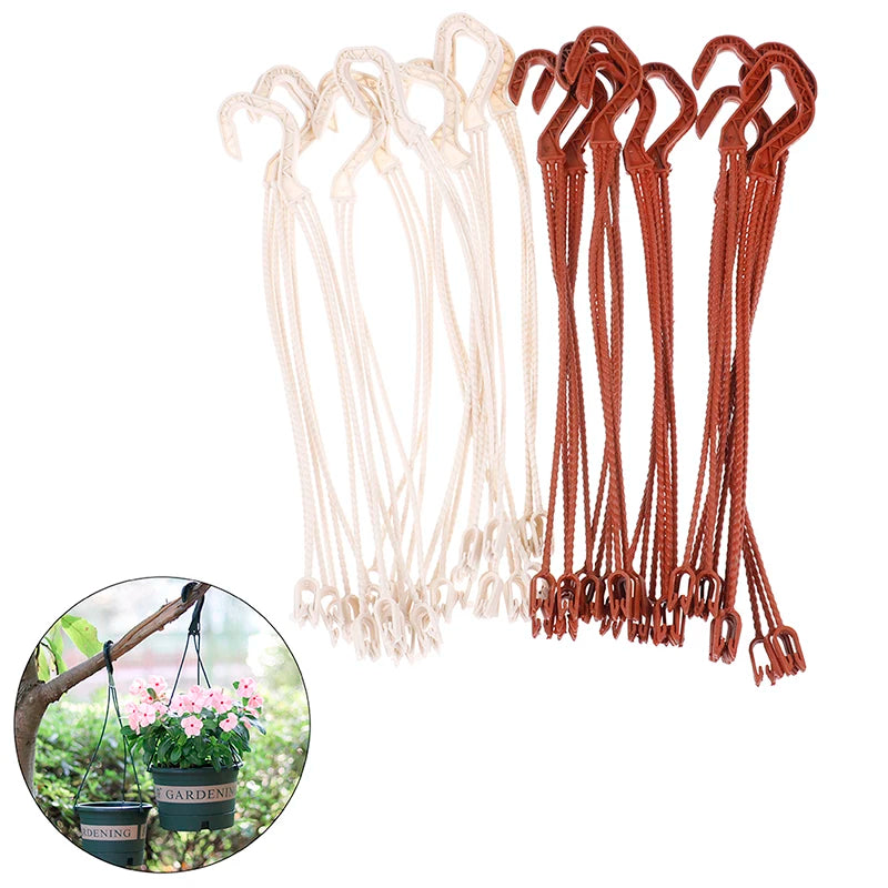 10PCS 36cm Plant Hanger Hook Flower Pots Hanging Basin Garden Basket Hanging Chains Quake