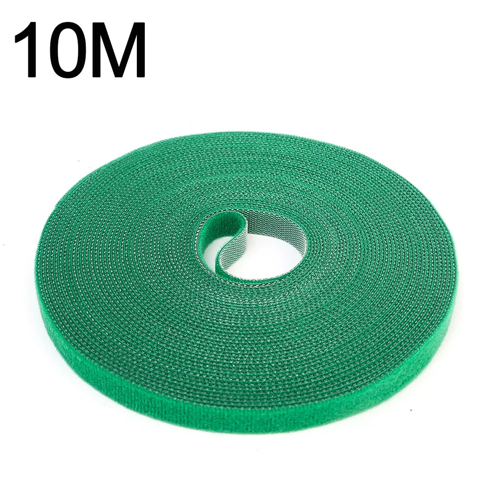 5/1Roll Nylon Plant Ties Plant Bandage Hook Tie Loop Adjustable Plant Support Reusable Fastener Tape for Home Garden Accessories Quake 10M 5Rolls