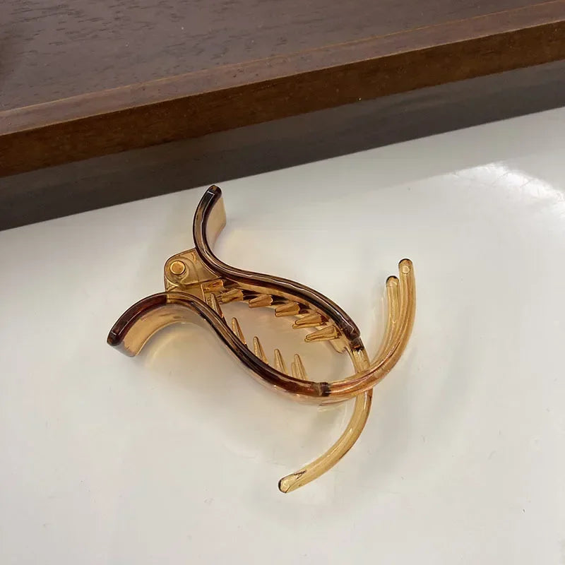 High Ponytail Small Hair Claw Clamp Women Girls Transparent Acrylic Hairpin No Hurt Hair Styling Accessories Headwear Ornament Quake dm