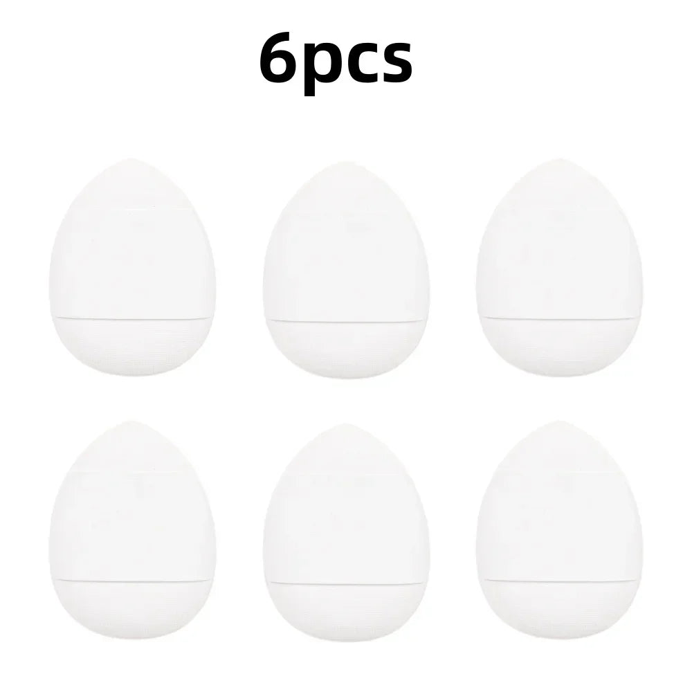 Makeup Tools Powder Sponge Face 6Pcs Mini Finger Puff Foundation Small Air Cushion Concealer BB Cream Cosmetic Applicator Quake M64 6pcs white