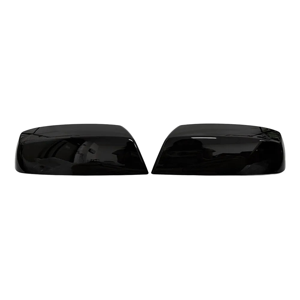 For Chevrolet Silverado GMC Sierra 1500 2500 3500 2014-2018 2x Car Replacement Rearview Side Mirror Cover Wing Cap Case Trim Quake Gloss Black