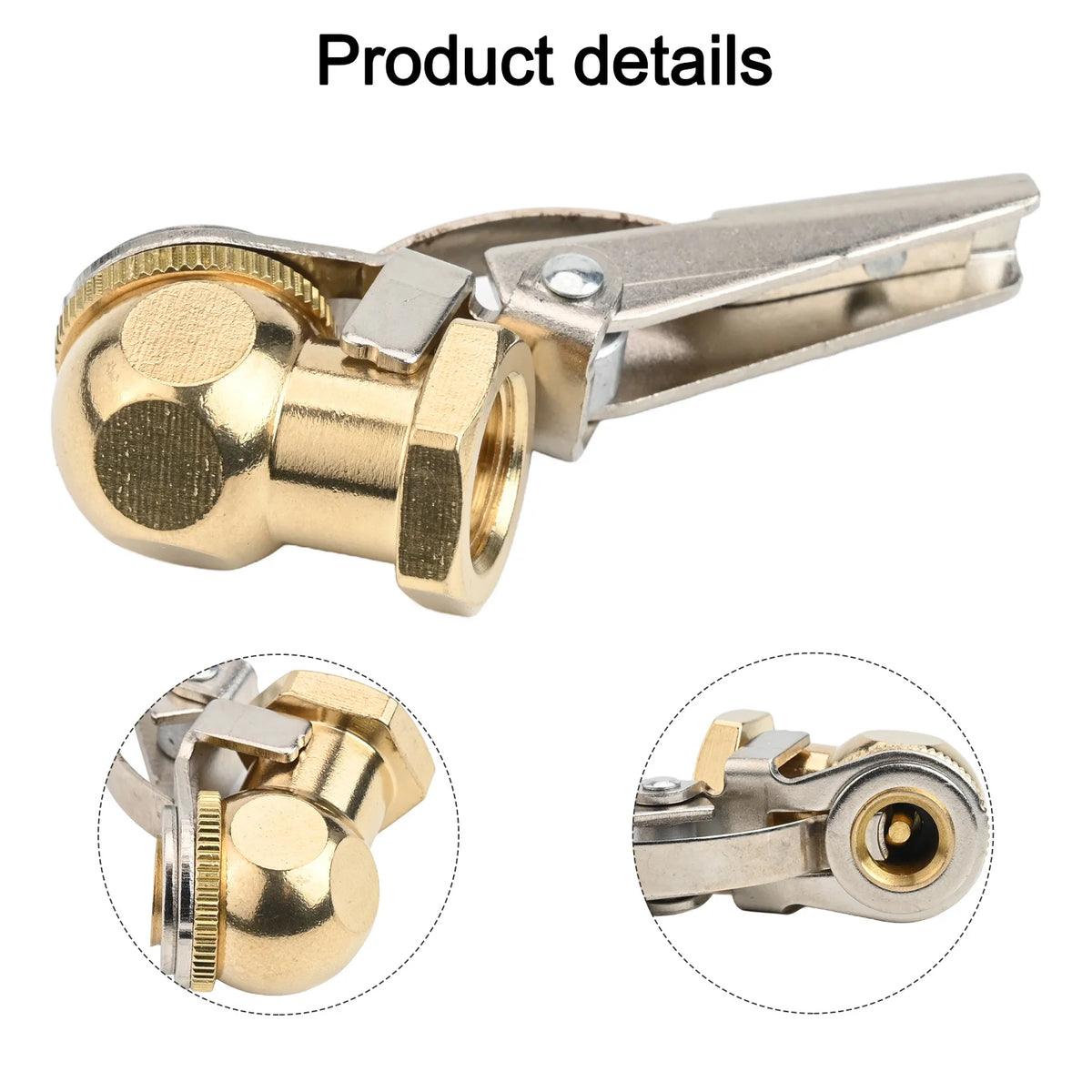 14inch Tire Inflator Valve Nozzle for Bicycles Motorcycles and Cars Secure Connection with Automatic Locking Feature Quake A