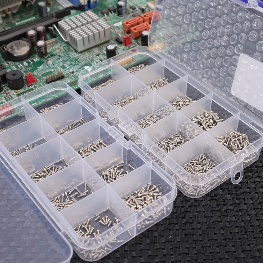Micro Self-tapping Wood Screws Set M1/M1.2/M1.4/M1.7 Phillips Head Pan Screw Sunglasses Watch Car Electronic Repair Screws Kit Quake