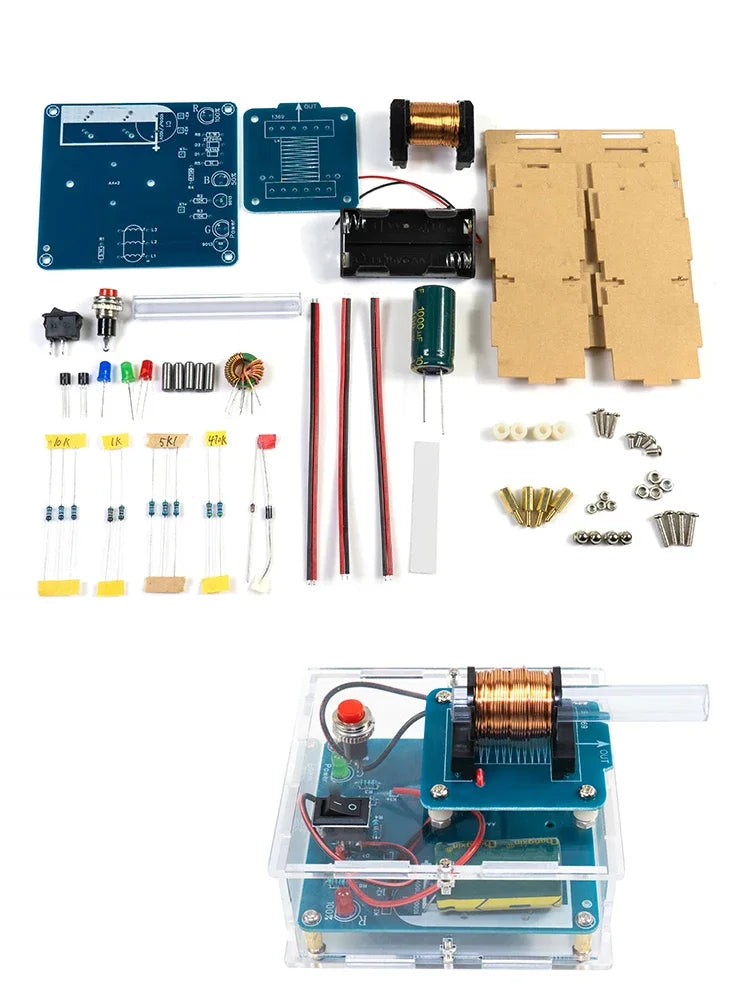 DIY -Electronic Tool Kit, DC- 3V Electromagnetic Transmitter, High-voltage Electromagnetic Cannon, Mini Voltage Converter Module Quake