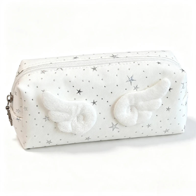 1pc Simple and Exquisite High Aesthetic Ins Style Student Stationery Storage Bag Makeup Bag Quake