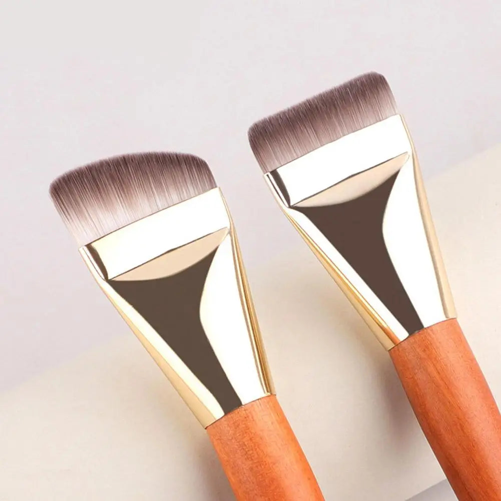 Flat Foundation Brush for Liquid makeup, Ultra Thin Face Makeup Flat Brush, Angled Makeup Brush for Blending Cream, Base Brush Quake