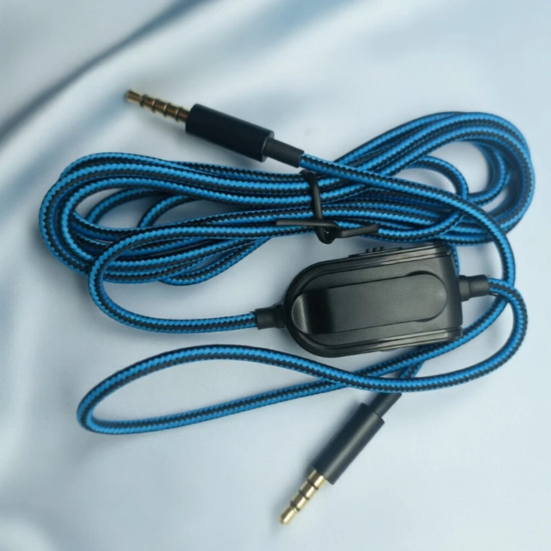 3.5Mm Headsets Cable for A10 A 30 A40 A50 Series, Braided Replacement Wire with Gold Plated Plugs and 2M Reach K1KF Quake CN