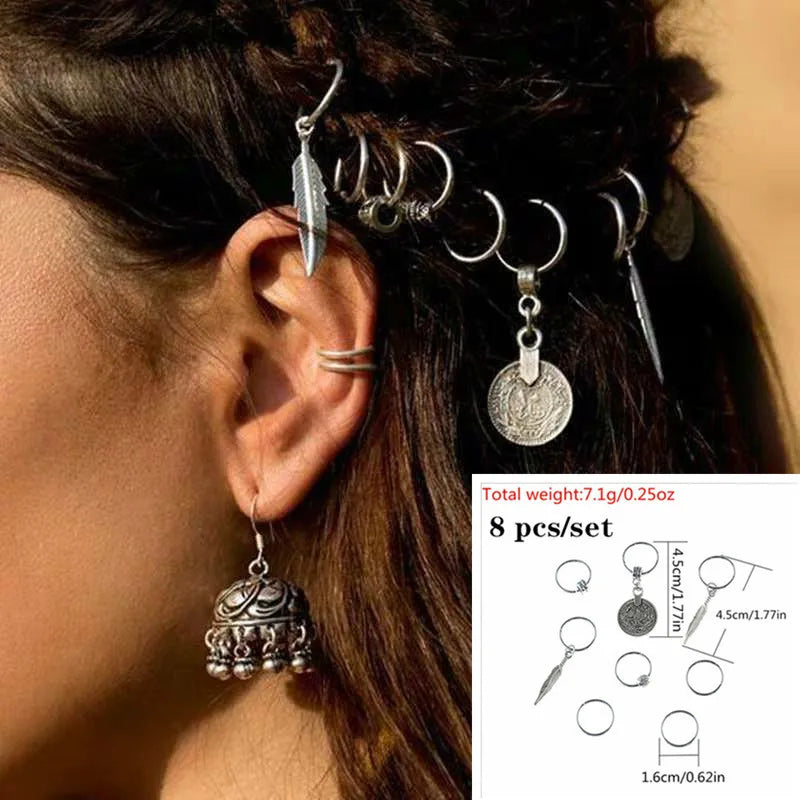 Hair Braid Rings & Pendant Beads Set – DIY Dreadlock Accessories