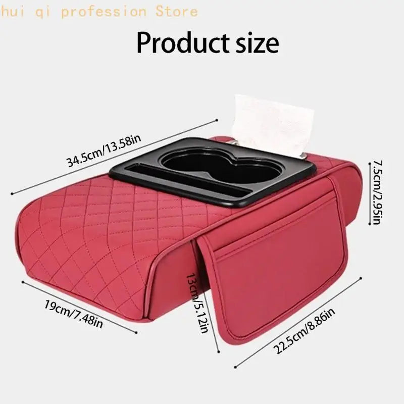 Universal Car Center Console Armrest Arm Cushion And Paper Storage Unit H8WE Quake