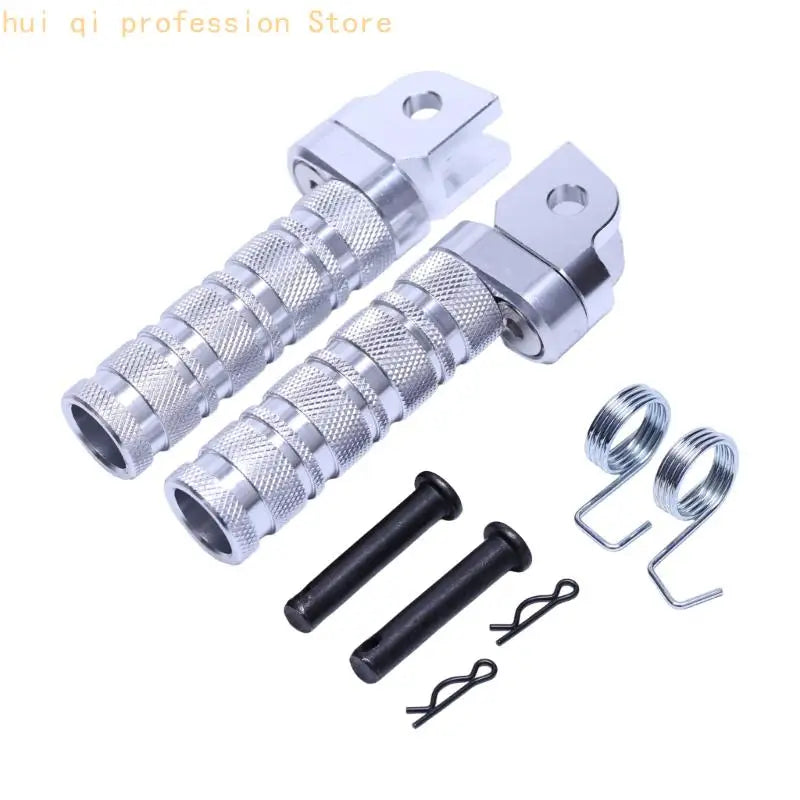 Forked Mount Motorcycle Foot Peg Assembly with Knurled Grip Texture, Machined Aluminum Build for Service Projects H8WE Quake H8WE3TT208670-S-B CN