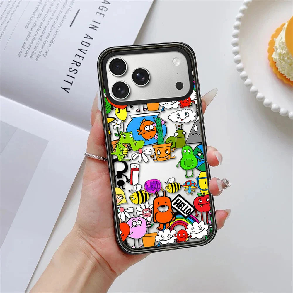 6082416 Impact Black Magnetic Phone Case Cover for IPhone 12 13 14 15 16 17 18 Pro Max Case Quake