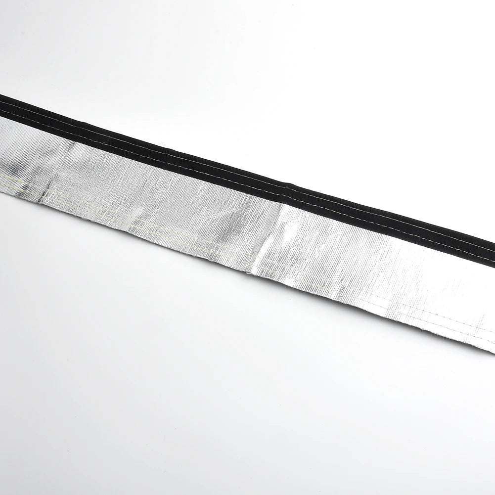 Black Silver Hose Cover High temperature Protection Removal 1Pc Heat Shield Insulated Protect Sleeve Convenient Quake