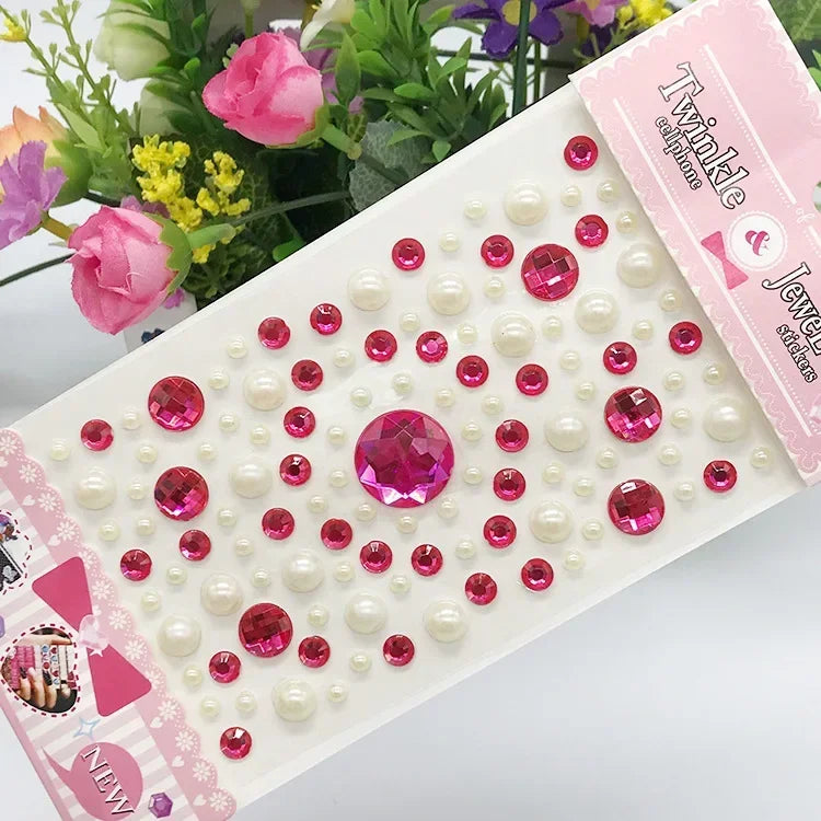 Rhinestone Crystal Face Stickers – DIY Gem Makeup Decor