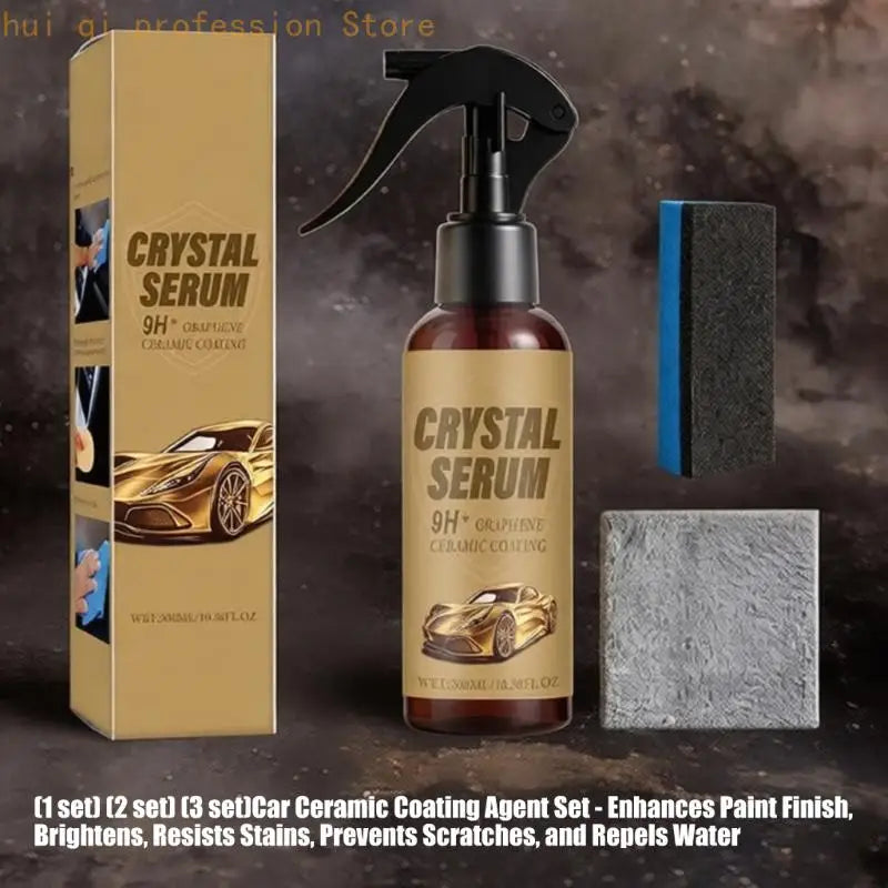 Paint Upkeep Coating Set 300ml Bottle with Applicator Sponge and Microfiber Cloth for Routine Vehicle Detailing H8WE Quake