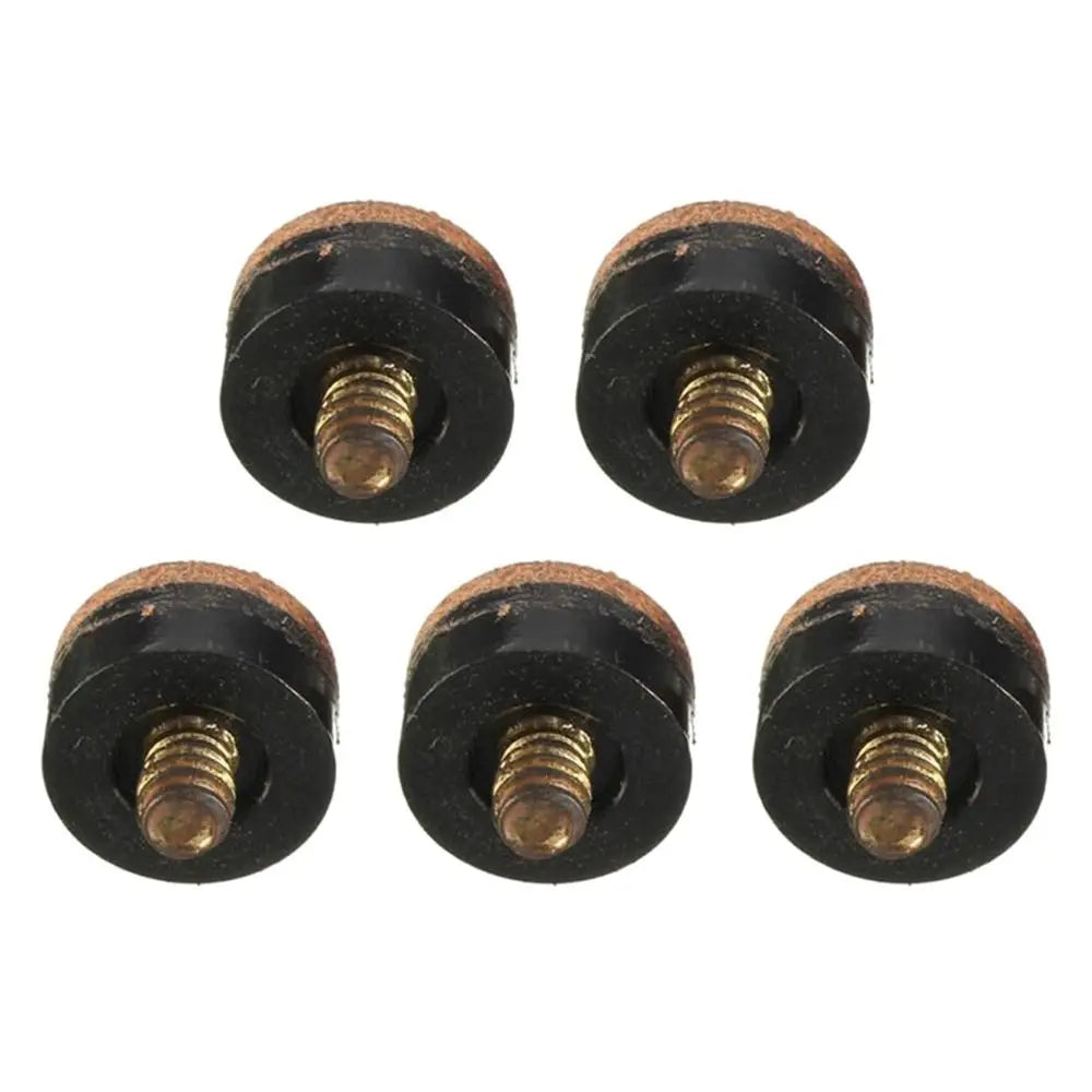 5Pcs/Pack 10/11/12/13mm Billiard Replacement Set Pool Cue Tips Pool Billiard Cue Stick Ferrules Screw-On Tips for Snooker Quake