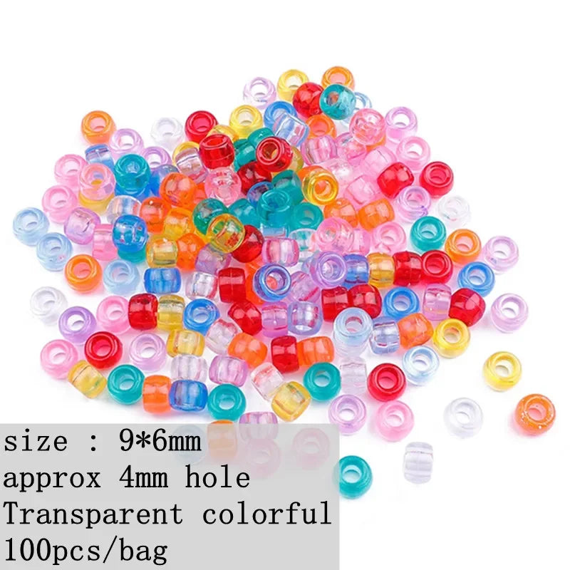 100pcs Multi Colored Braid Hair Dread Dreadlock Beads Hair Rings Tube Cuffs for Styling Accessories Braiders Hair Styling Tools Quake NO.3