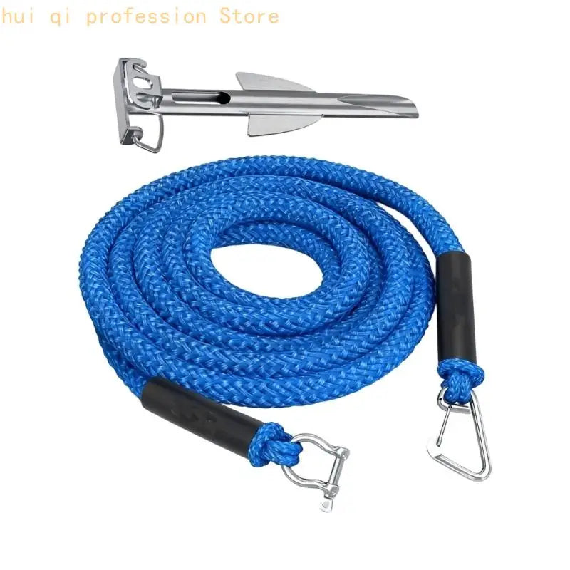 Near-Shore Mooring Rope with Beach Stake and Clip Ends Tie-Up Rope for Boats H8WE Quake H8WE5AG205118-BL-14 CN