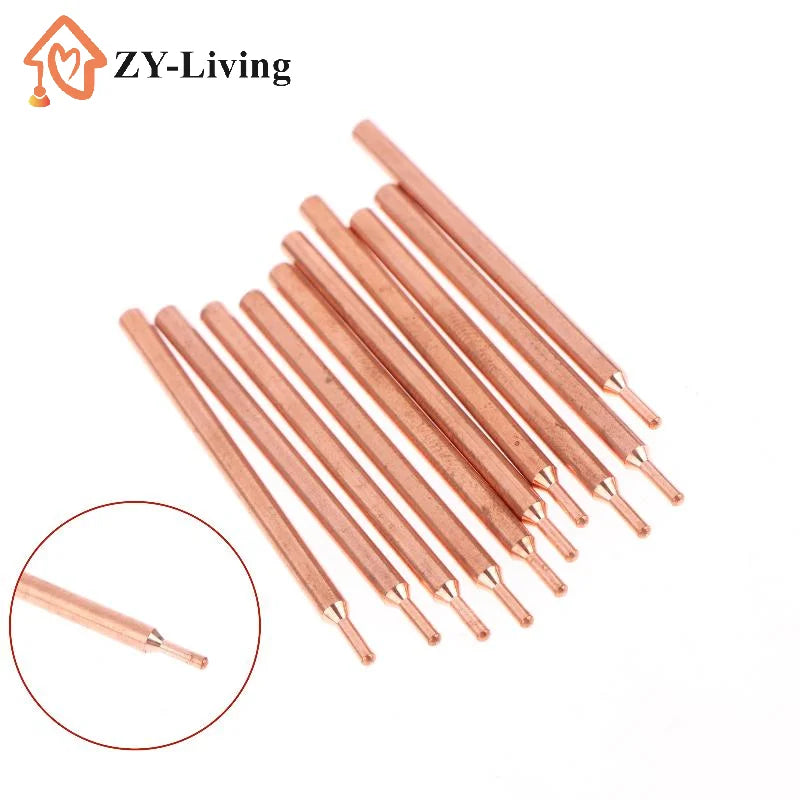 2/5/10Pcs 3MM Purple Copper Oxide Electrode Head 18650 Power Battery Double Head Spot Welding Needle Quake