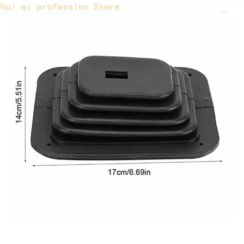 Console Opening Repair Boot for GM350, Black Rubber Gear Lever Cover Assembly with Mounting Frame and Hardware Set H8WE Quake