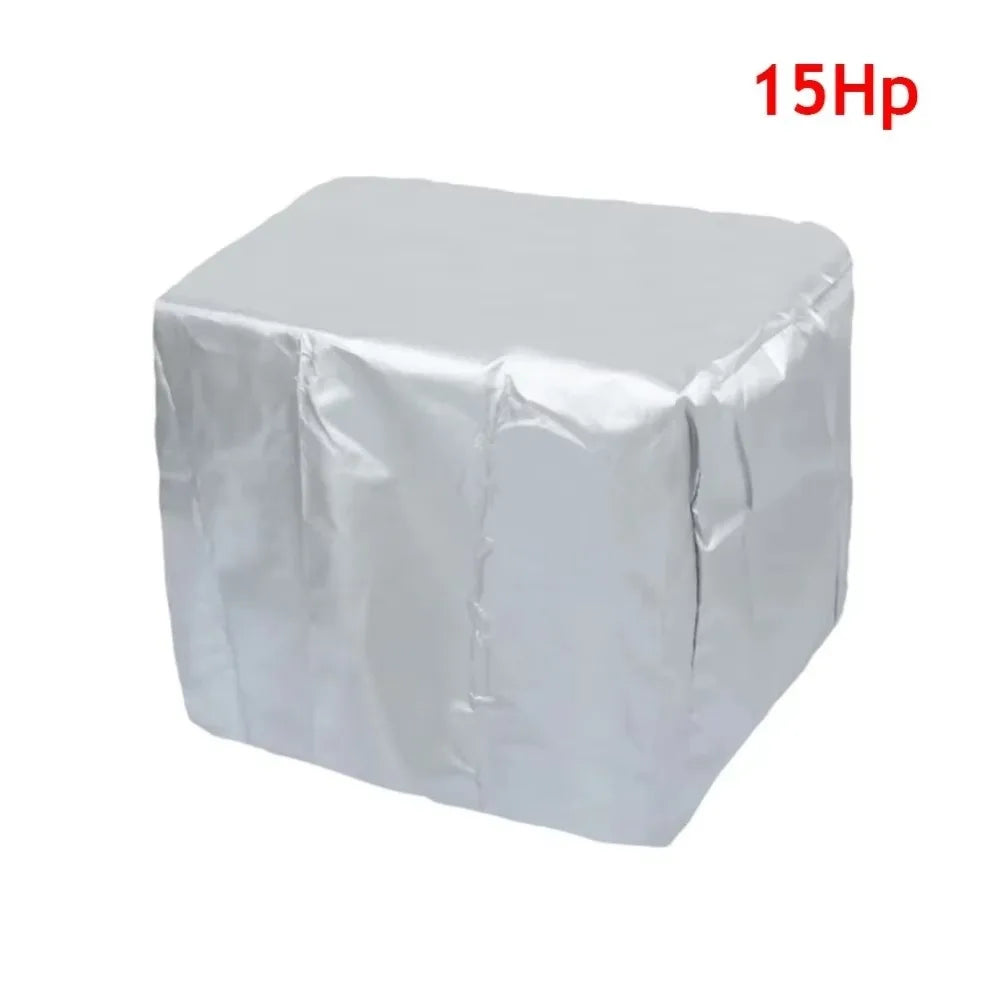 New 15-150HP Full Outboard Engine Cover Anti-scratch 210D Oxford Cloth Motor Engine Boat Cover Sun Protection Paddle Hoist Cover Quake 15HP Silver